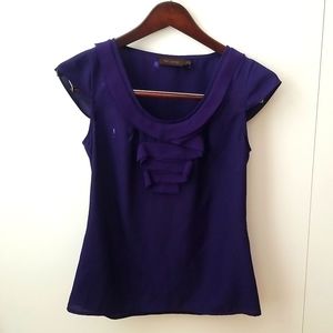 Purple short sleeve work shirt